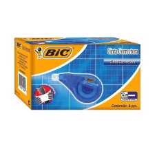 Cinta Correctora Bic 4.2 mm X 12 mts, Caja/6