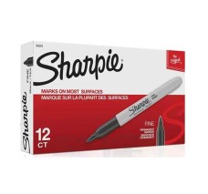 Marcador Permanent Sharpie, Punto Fino, Negro