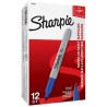 Marcador Permanente Sharpie®,  Punto Fino, Azul, Caja/12