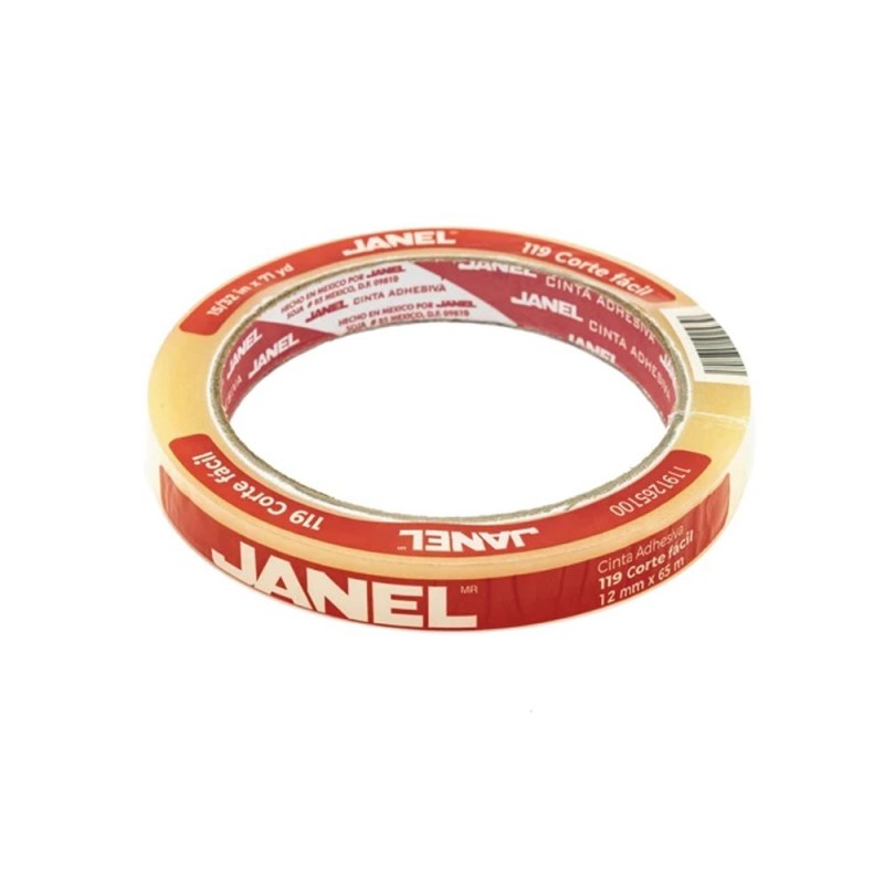 Cinta Adhesiva Transparente, 12mm X 65m, Janel