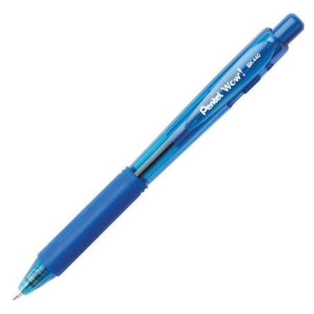 Bolígrafo Retráctil de Punto Mediano 1.0 Mm, Pentel Wow, Tinta Azul, Caja/12