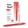 Bolígrafo Punto Mediano 1.0 mm, Retráctil, Pentel Wow, Tinta Roja, Caja/12