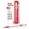 Bolígrafo Punto Mediano 1.0 mm, Pentel R.S.V.P, Tinta Roja, Caja/12
