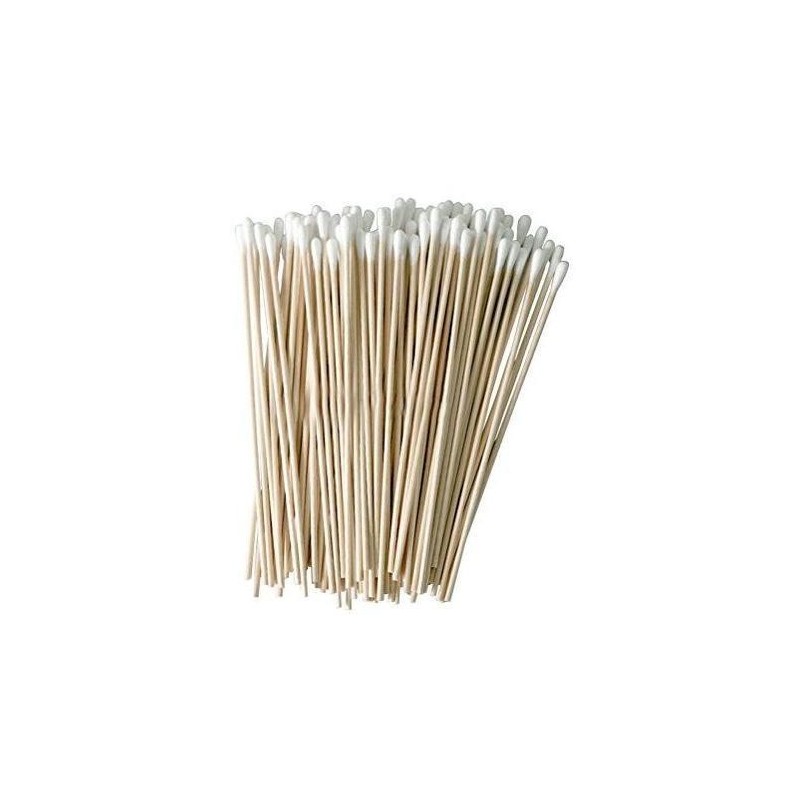 Hisopos de 6" con Punta de Algodón Industriales, Paquete con 1,000