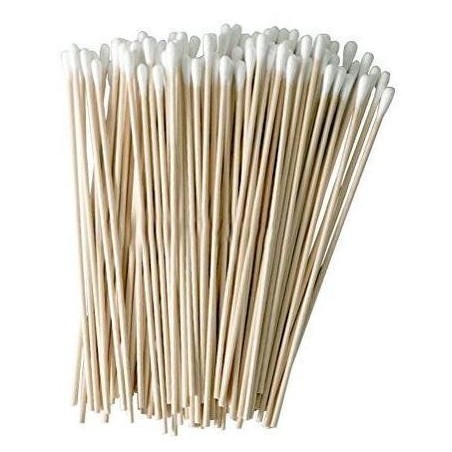 Hisopos de 6" con Punta de Algodón Industriales, Paquete con 1,000