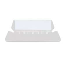 Pestañas de Índice de Plástico Universal, Corte 1/5, Transparente, 2.25" de Ancho, Paquete/25