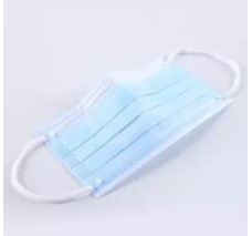 Cubre Boca Plisado de Triple Capa, color Azul, Paquete con 50