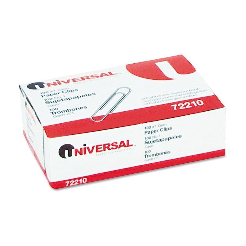 Clip Jumbo Lisos para Papel, Caja/100