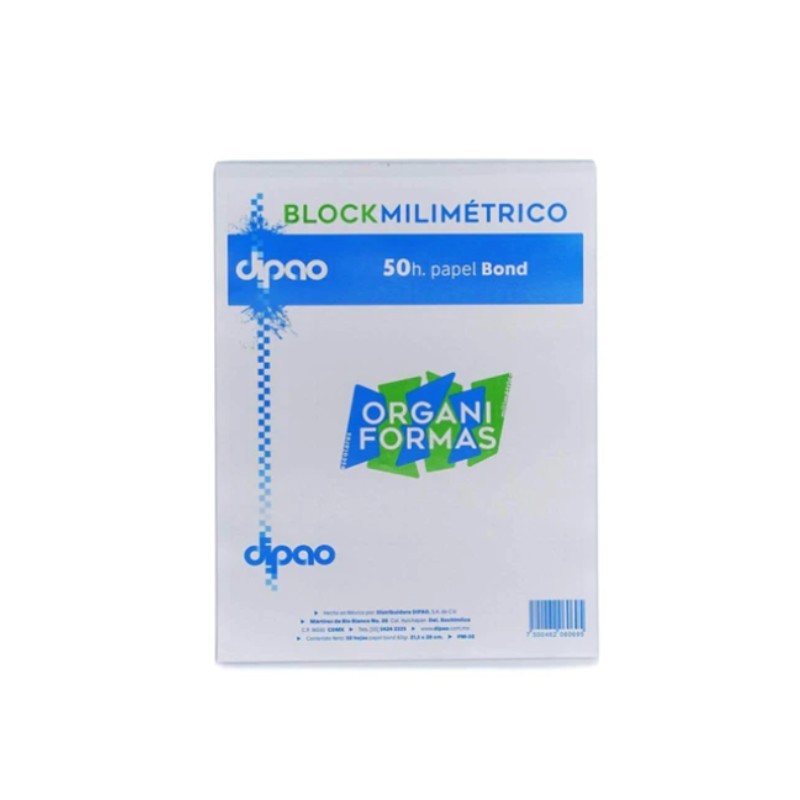 Papel Milimétrico, Organiformas, Block /50