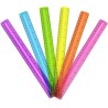 Reglas de Plástico Transparente, Colores Variados, Paquete/6