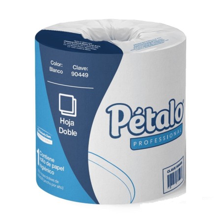 Papel Higiénico Tradicional - Hoja Doble PETALO® 96 Rollos/caja.