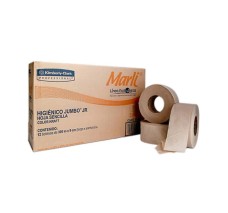 Higiénico Jumbo Jr. Marli® Ecológico 300 metros, 12 Rollos.