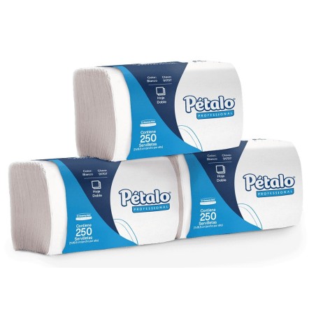 Servilletas Interdobladas - Hoja Doble PETALO® 24 Fajillas con 250 Servilletas/caja.
