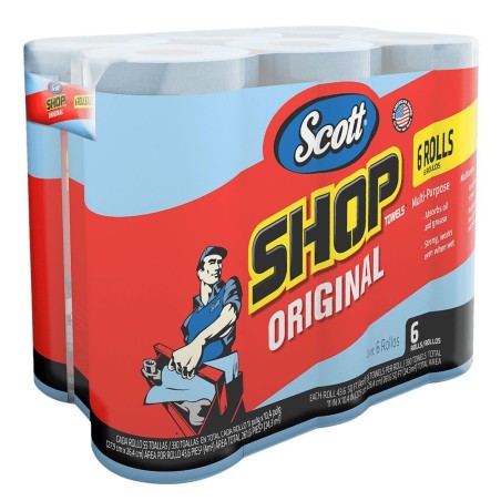 Toallas de Uso General Shop Towels - SCOTT®  6 Rollos/paquete.