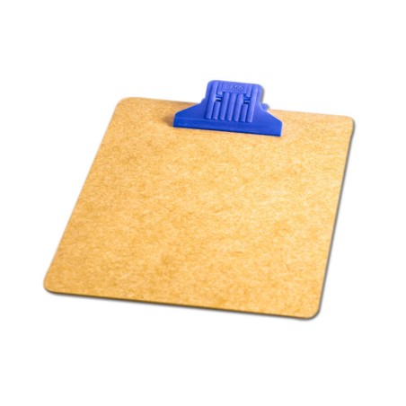 Tabla Agarrapapel de Madera, Tamaño Carta, con Broche de Plástico, Baco