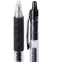 Bolígrafo de Gel Retráctil, Punto Fino 0.7 mm, Universal One, Tinta Negra, Caja/12