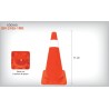 Cono de Tráfico Anaranjado de 71 cm Con 1 Reflejante