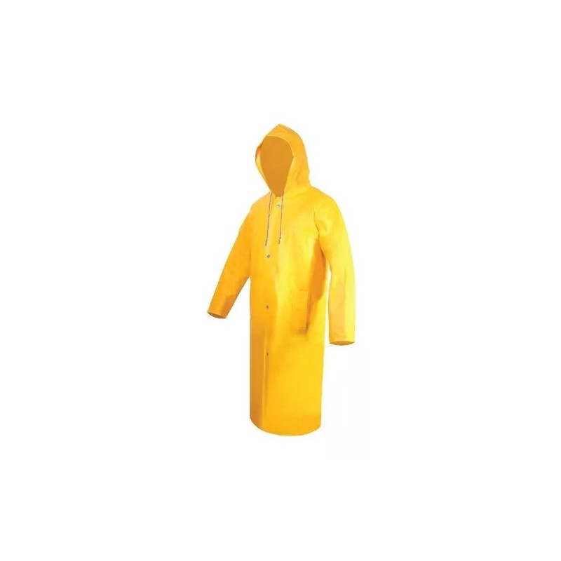 Impermeable PVC tipo Gabardina Larga Ligera Amarilla