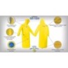 Impermeable PVC tipo Gabardina Larga Ligera Amarilla