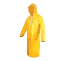 Impermeable PVC tipo Gabardina Larga Ligera Amarilla