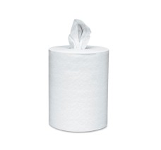 Toalla para Manos Fluido Céntrico - Hoja sencilla PÉTALO® 180 metros, 6 Rollos/caja.