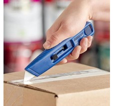 Cuchillo Utilitario ALLWAY® Retráctil AZUL con Cuerpo de Plástico