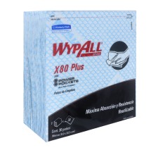 Wiper WYPALL® X80 Plus Food Service AZUL, Caja con 10 Pqquetes c/30