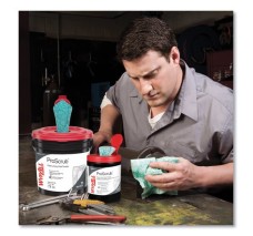 Wipers WypAll® Power Clean ProScrub™ Pre-Saturados, Bote con 50 Wipers