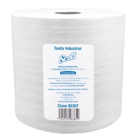 Toalla Industrial Scott®, Rollo Jumbo de 500 m. x 30 cm.           