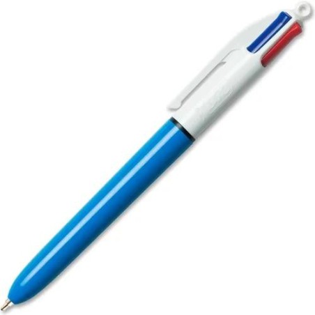 Bolígrafo Retráctil de Punto Mediano 1.0 mm, Bic®, 4 Colores, Paquete/3