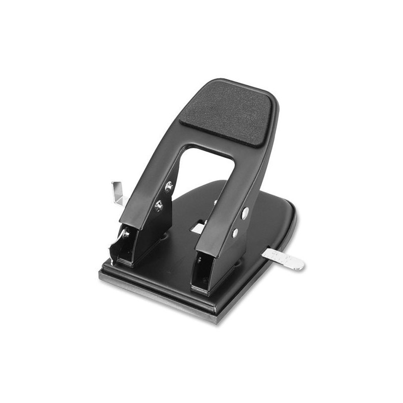 Perforadora Manual de 2 Orificios para Trabajo Pesado, Capacidad Para 50 Hojas, Negra