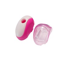 Sacapuntas de Plástico,1 Orificio con Depósito, Delta, Paq/25