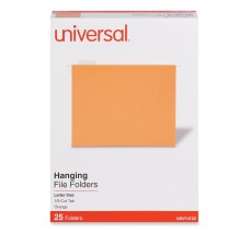 Folder Colgante Naranja Universal, Tamaño Carta, Pestañas Corte 1/5, Paquete/25