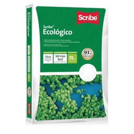 Papel Bond Scribe® Ecologico 5296 Oficio, Paquete/500 hojas