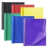 Folder con Costilla Tamaño Carta, de Plástico Resistente, Colores Variados, Paquete/6