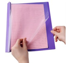 Folder con Costilla Tamaño Carta, de Plástico Resistente, Colores Variados, Paquete/6