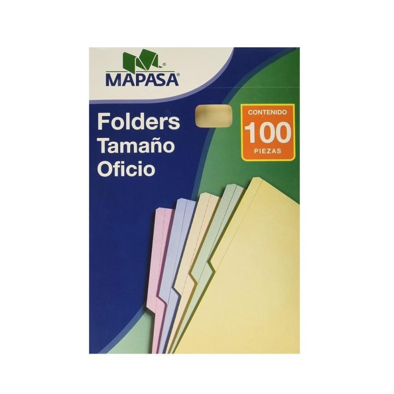 Folders Tamaño Oficio, Color Beige, Paquete/100