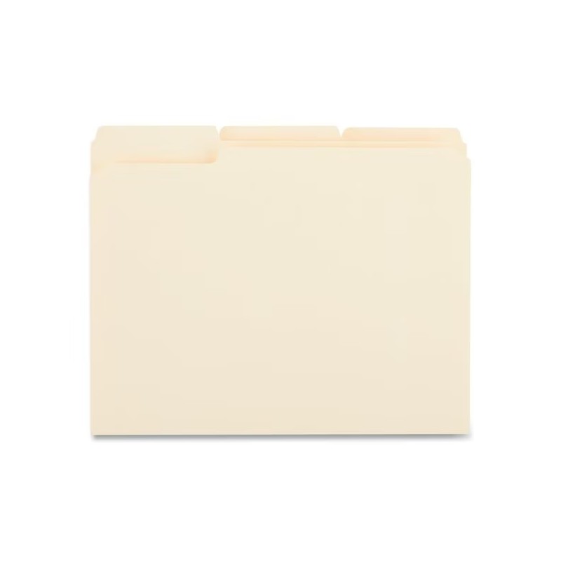 Folder Manila Tamaño Carta Universal, Pestaña Superior De 1/3, Caja/50