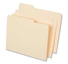 Folder Manila Tamaño Carta Universal, Pestaña Superior De 1/3, Caja/50