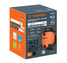 Aspiradora de Solidos Y Líquidos, Plástica, Capacidad de 60 Litros (16 gal), Truper