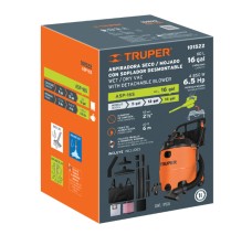 Aspiradora de Sólidos Y Líquidos, Plástica con Soplador Desmontable, Capacidad de 60 Litros (16 gal), Truper