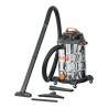 Aspiradora de Solidos y Liquidos de Acero Inoxidable, Capacidad 60 Litros (16 gal)