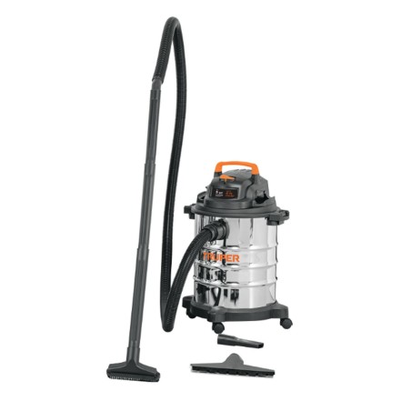 Aspiradora de Solidos y Liquidos de Acero Inoxidable, Capacidad 19 Litros (5 gal), Truper
