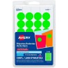 Etiqueta Redonda Verde Neón Removible Avery, Laser/Inkjet, 1.9 cm (3/4"), Paquete/1008