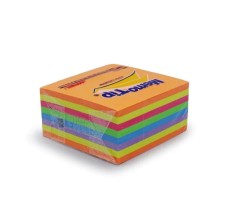 Nota Adhesiva de 3 x 3, Cubo Neon, Memo Tip, Paquete/400