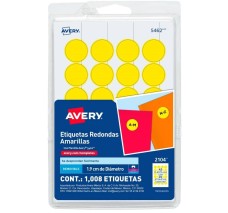 Etiqueta Redonda Amarilla...