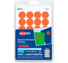Etiqueta Redonda Naranja...