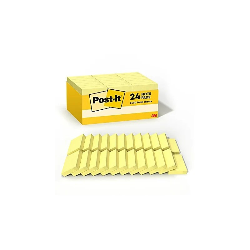 Mini Notas Adhesivas Post-it, Amarillo Canario 1.5" X 2",  24 Almohadillas
