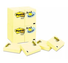 Mini Notas Adhesivas Post-it, Amarillo Canario 1.5" X 2",  24 Almohadillas