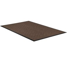 Tapete de Entrada Absorbente Estilo Parquet, Café, 3' x 5' (90 cm x 1.5 mt) 